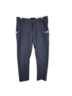 Mens Oakley Navy Blue Golf Pants Slim Fit Polyester Blend Size 33X34